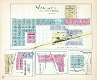 Wallace, Dorrance, Gorham, Fairport, Kansas State Atlas 1887